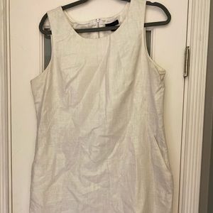 White shift dress with a slight sparkle Size 14